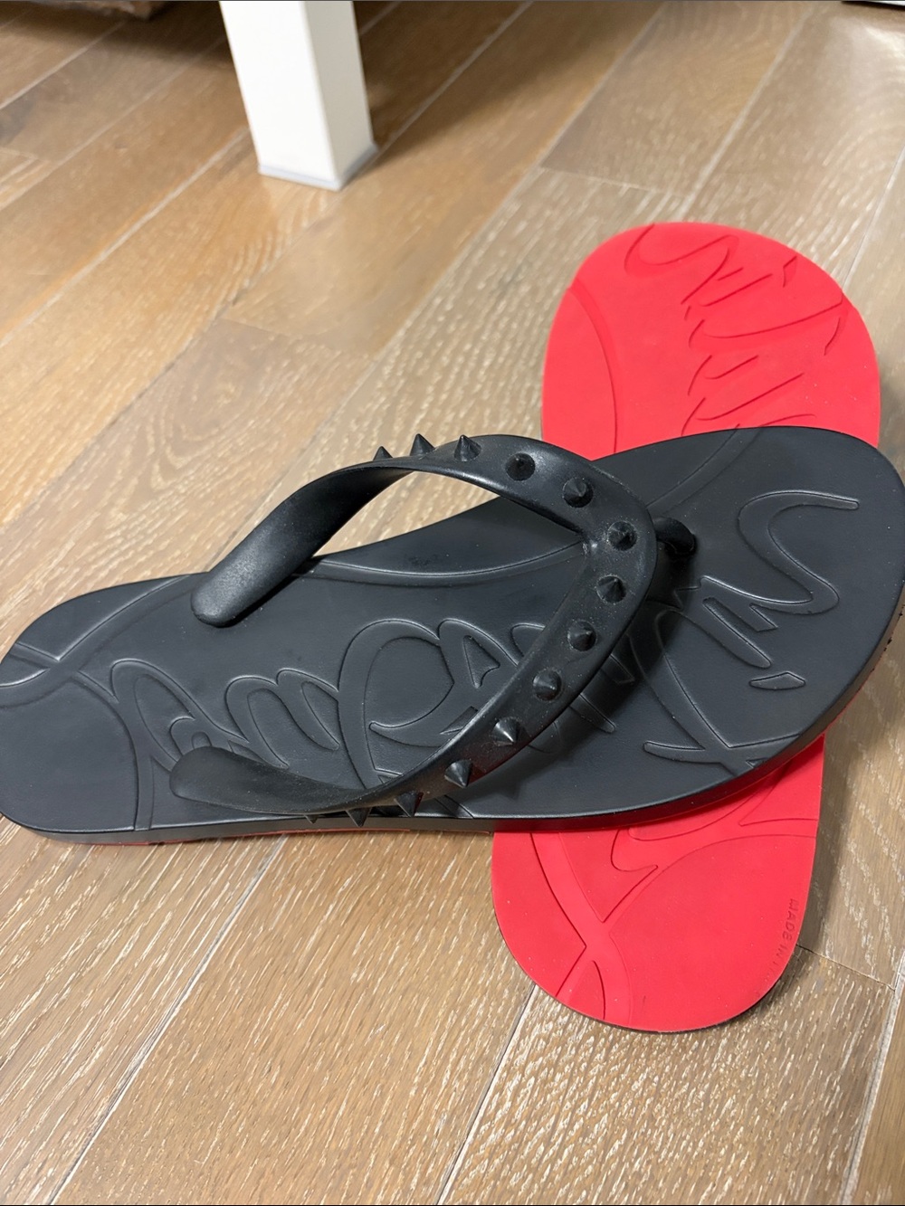 Black Studded Women's Flip Flops - Casual Summer Sandals